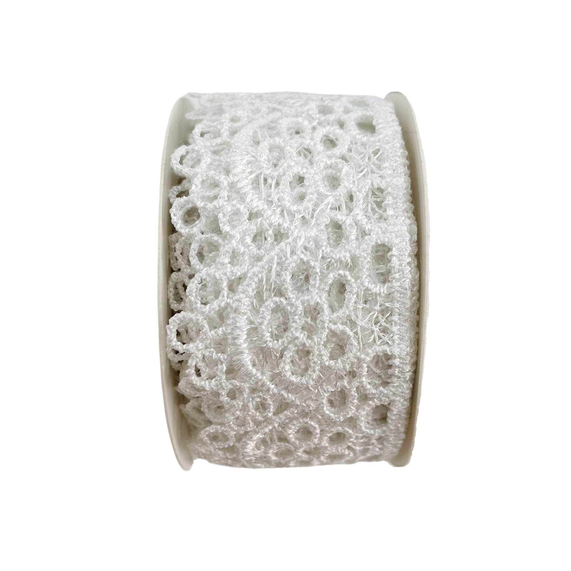1.5" x 3yd. Lace Flower Ribbon by Celebrate It®